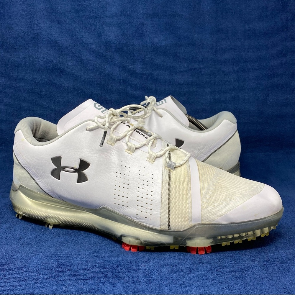 Under Armour Spieth 3 Golf Cleats Men's 13 White Pewter Gray UA 3021204-102